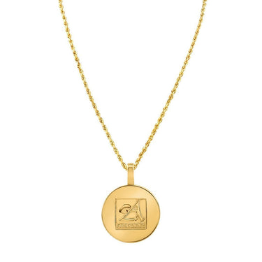 Yellow 14K Yellow Gold Rest In Peace Memory Frame Pendant